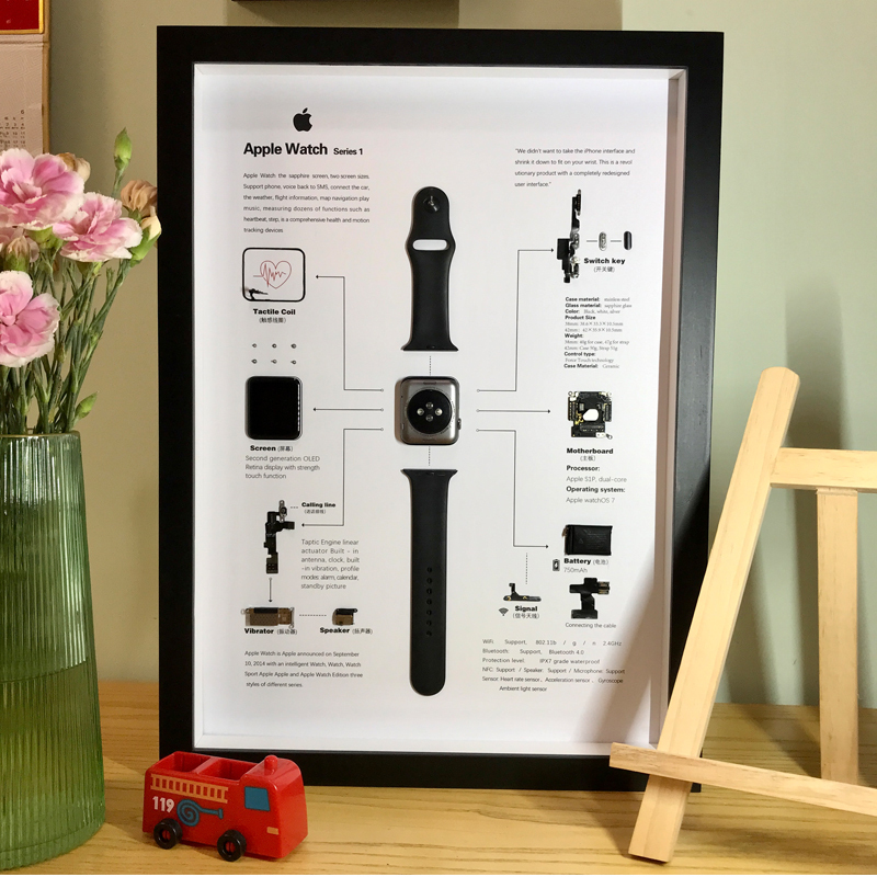 Apple Huawei Watch Disassembly and Framing Photo Frame Watch Parent-Child DIY Disassembly Specimen Decoration Display Frame
