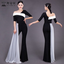 Elegant slim body clothes etiquette 2021 new training catwalk practice clothes dance set anchor drifting yarn 620