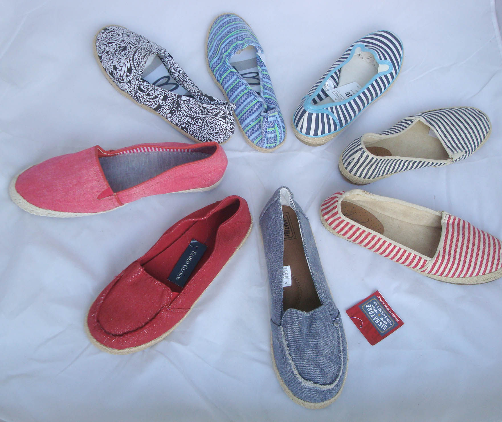 Large size 39 meter country spring summer women's shoes casual sails shoes easy and comfortable sloppy people shoe cover feet flat heel multi-color