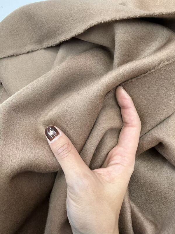 150 Width 1.865m g Double-Sided Silk Cashmere Wool Classic Camel Fabric