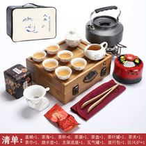 Gas Cooking Tea Stove Outdoor Burning Water Tea Windproof Stove Portable Gas Cooker Vehicular travel Gongfu Tea Set