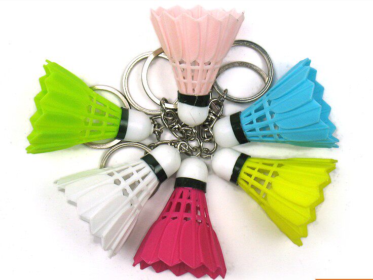 Mini Badminton Plastic Badminton Key Button Small Badminton Bag Class Trinket Badminton Pendant