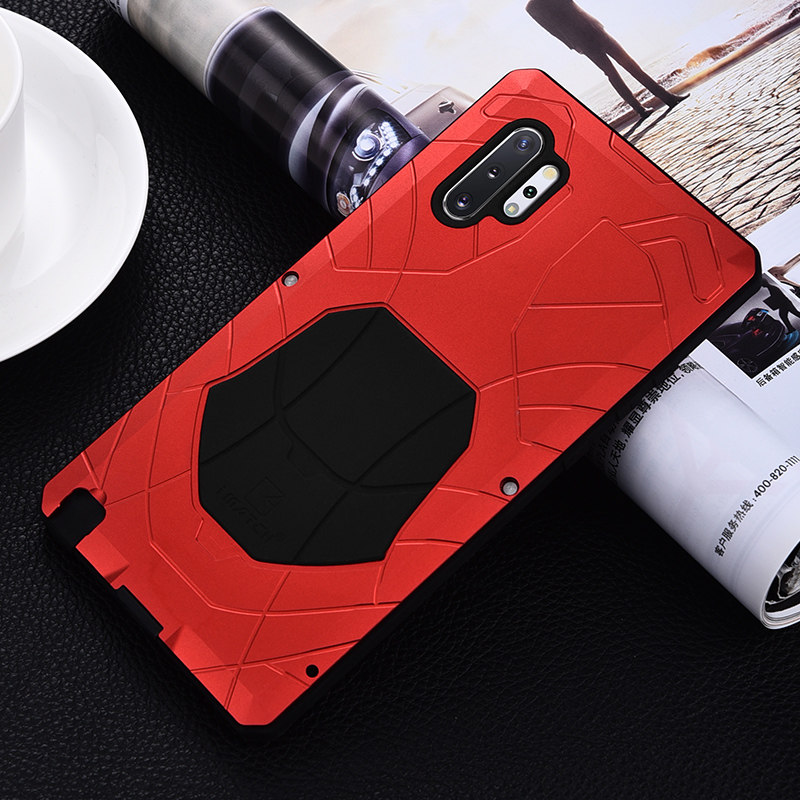 iMatch Water Resistant Shockproof Dust/Dirt/Snow-Proof Aluminum Metal Military Heavy Duty Armor Protection Case Cover for Samsung Galaxy Note 10 Plus & Samsung Galaxy Note 10