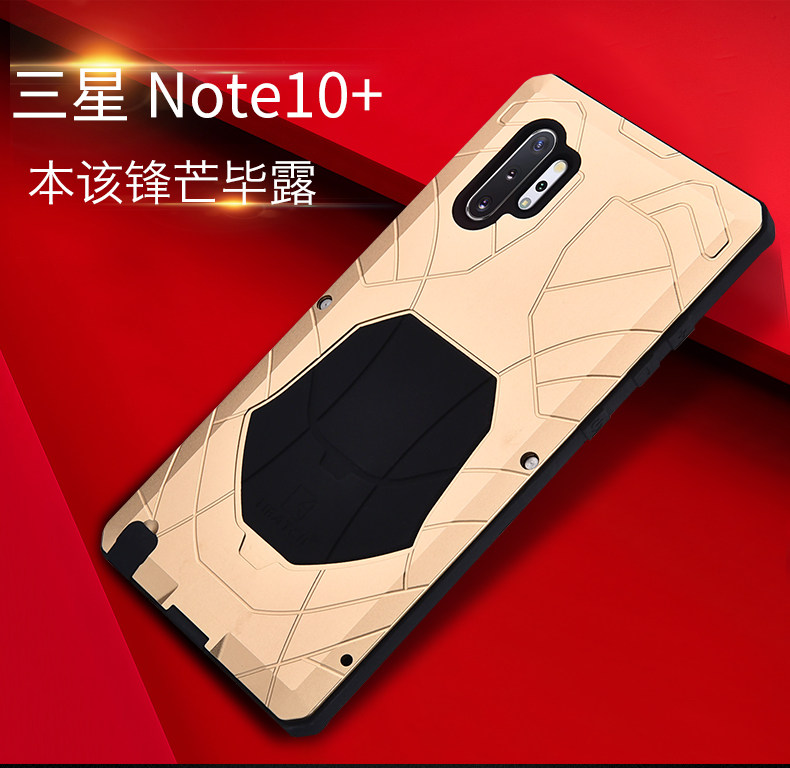 iMatch Water Resistant Shockproof Dust/Dirt/Snow-Proof Aluminum Metal Military Heavy Duty Armor Protection Case Cover for Samsung Galaxy Note 10 Plus & Samsung Galaxy Note 10