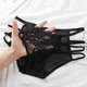 4 bags of black series lace sexy women's underwear seamless cotton low-waist hollow transparent briefs for women