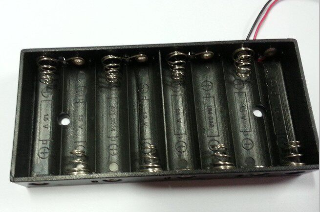 No. 5, 8 flat battery boxes, 8 AA battery boxes, battery clips, 12V battery boxes, red and black wire, 15CM