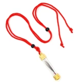 Детская прозрачная подвеска, стеклянная трубка из нержавеющей стали, креативный сувенир для новорожденных, защита при падении