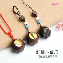 Kitten paw pendant holds babys fetal hair deciduous teeth umbilical cord pet hair nails ashes and teeth as a souvenir