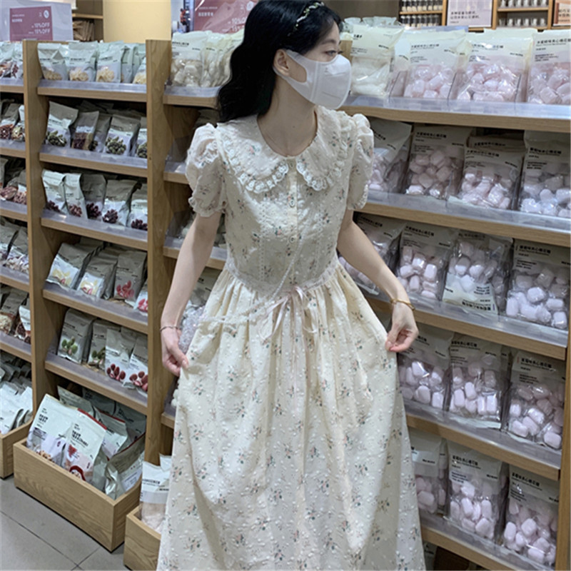 High School Girls' Sweet Temperament Dress Summer 2026 New Style Junior High School Students' Fashionable and Cute Doll Collar Mid-Length Skirt
