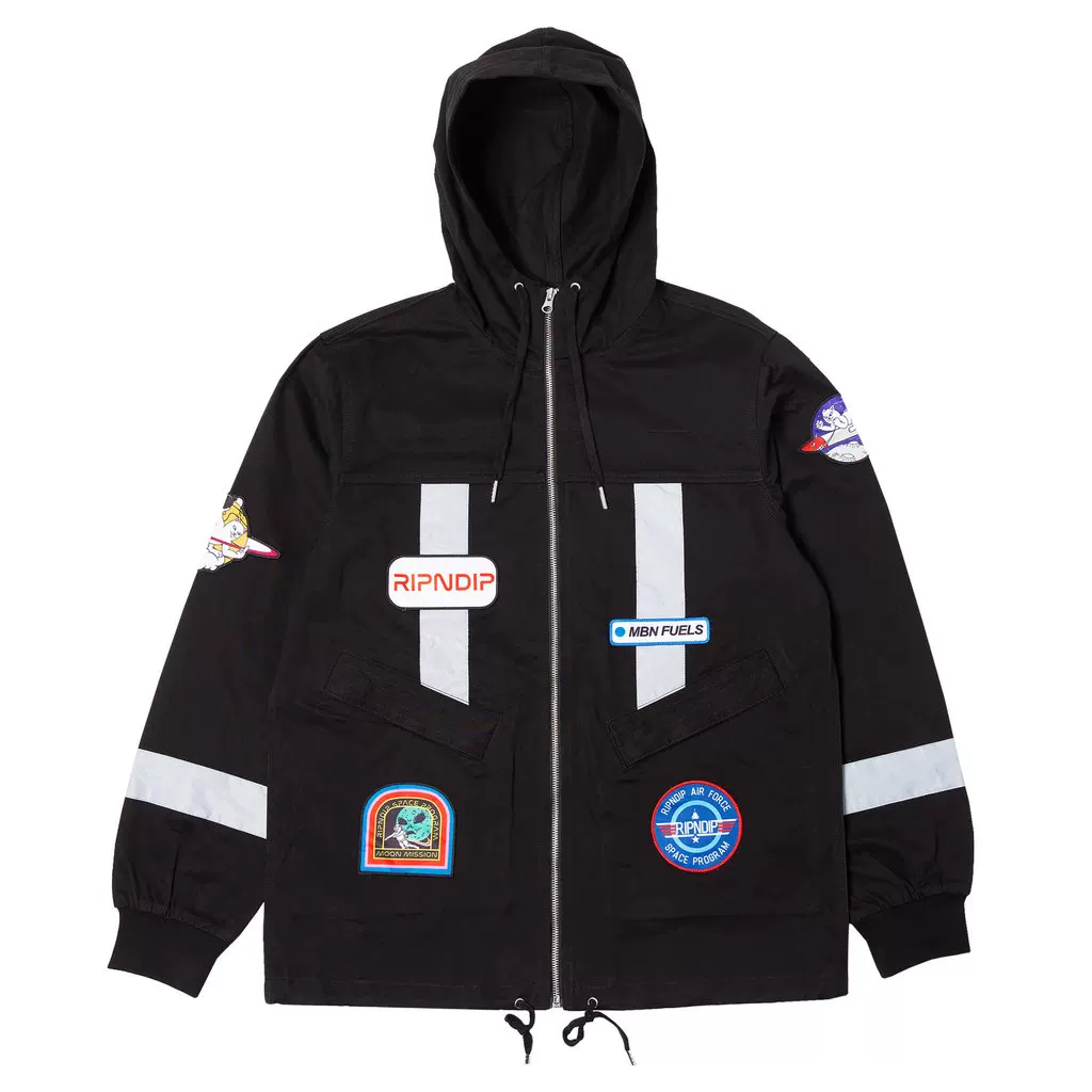 [Специальное предложение] RIPNDIP NERM FLIGHT JACKET Plusted Cat Reflective Space Coach Jacket