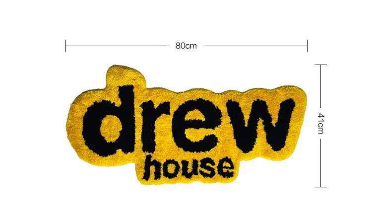 ковер 潮物woo drew house  logo rug 贾斯丁比伯快闪限定居家字母地毯