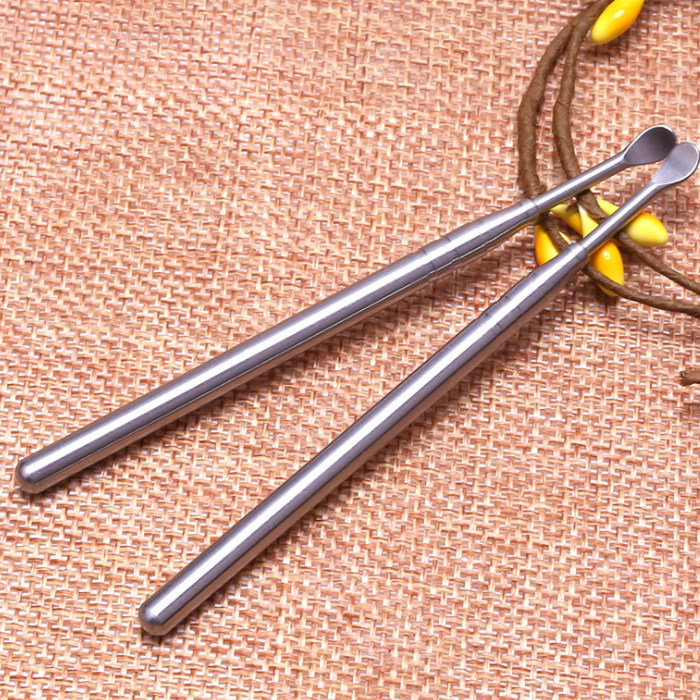 Stainless Steel Ear Pick Ear Cleaning Tool Old-Fashioned Ear Scoop Keychain Ear Pick Handmade Ear Cleaner