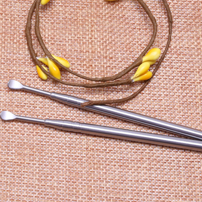 Stainless Steel Ear Pick Ear Cleaning Tool Old-Fashioned Ear Scoop Keychain Ear Pick Handmade Ear Cleaner