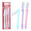 Colorful Foldable Eyebrow Razor, Safe for Beginners, Anti-Scratch, Men's Eyebrow Razor, Three-Pack, Eyebrow Razor for Women