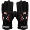 Men's Winter Cycling Gloves, Fleece-Lined, Thickened, Outdoor Windproof, Waterproof, Warm, Motorcycle Gloves, Water-Resistant for Men