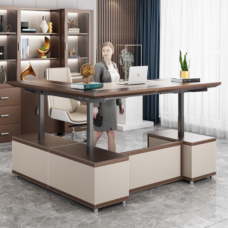 Electric Adjustable Executive Desk, Standing Style, Simple Modern Large Luxury Computer Desk, Office Furniture Electric Adjustable Executive Desk, Standing Style, Simple Modern Large Luxury Computer Desk, Office Furniture
