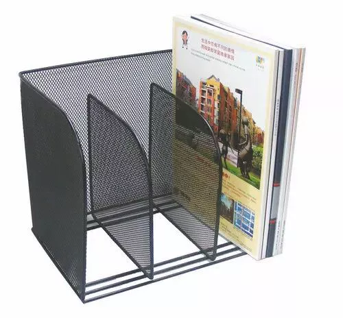 3006 Железная проводная сетчатая коробка для журнала Metal Mesh Three -Grid Iron Network File рама организует рамку данных