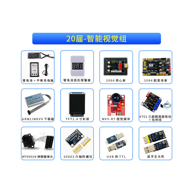 Twenty Intelligent Vision Group Omnidirectional Fulai Y-Type Car Model Machine Visual Recognition Sensor Learning Kit