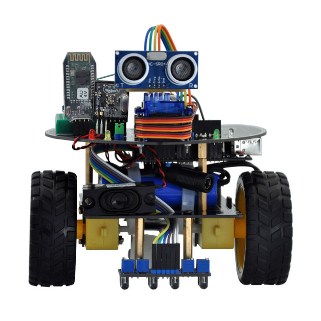 Arduino Smart Car Tracking and Obstacle Avoidance Remote Control Robot Entry Learning Kit Comes with Book and Information