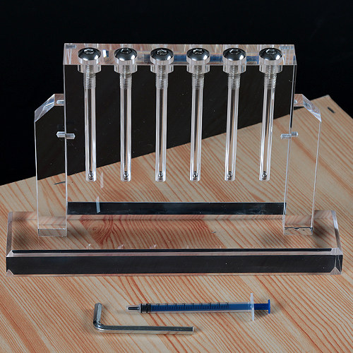 Set to make acrylic rotating oil purity contraption Viscosity Contrast Exhibition Shelf Reversible Lube wave box Oil