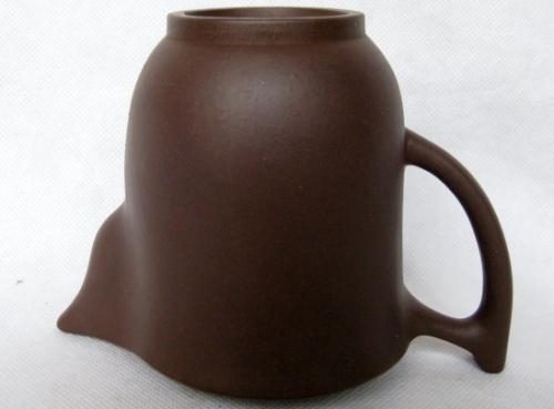 {至善 斋} Old Zisha Wenge Old Purple Mud Hình trái tim Justice Cup Yixing Zisha Craft Factory 70's đồ gốm đất sét