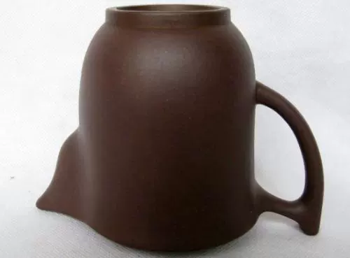 {至善 斋} Old Zisha Wenge Old Purple Mud Hình trái tim Justice Cup Yixing Zisha Craft Factory 70's