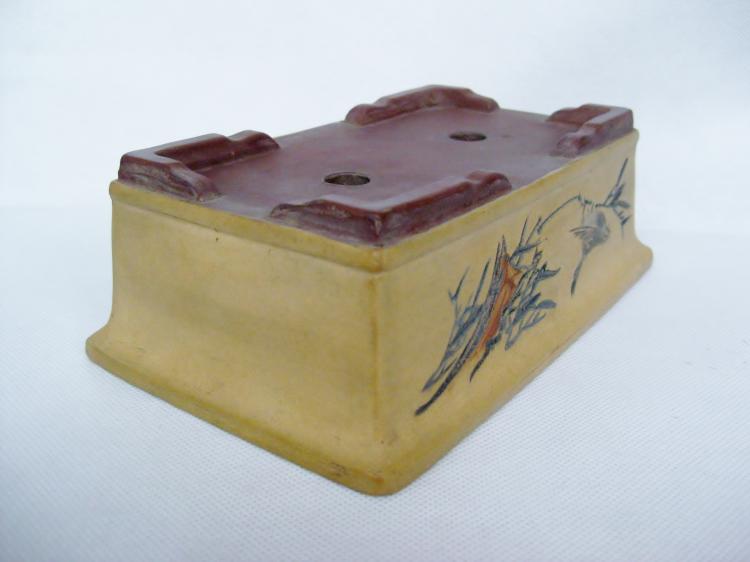 Cát màu tím cũ, da, mưa đỏ, bột khắc, bùn, hình chữ nhật, đảo ngược, lọ hoa, ổ cắm, trở lại chậu cây bằng đất sét