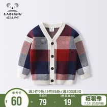 Selling price 99 Rabbi Tree Boy Clothing Boy Knit Cardiovert Spring Autumn Money Children Sweater Jacket Male Baby Needle Weaves