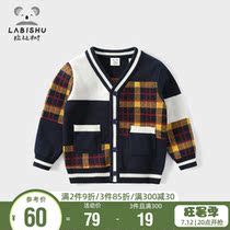 Selling price 99 Rabbi Tree Boy Clothing Male Baby Needleshirt Spring Autumn Money Boy Sweater Cardiovert Kid Knit Jacket