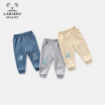  Price 69 (clearance)Rabbit tree childrens clothing Boys sweatpants middle and small childrens trousers mens baby leggings winter