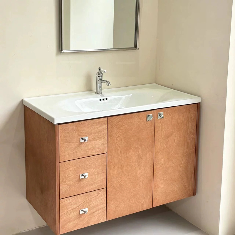 Ocean Board Bathroom Cabinet Set, Bathroom Sink, Russian Birch Wood Bauhaus Washbasin Combination
