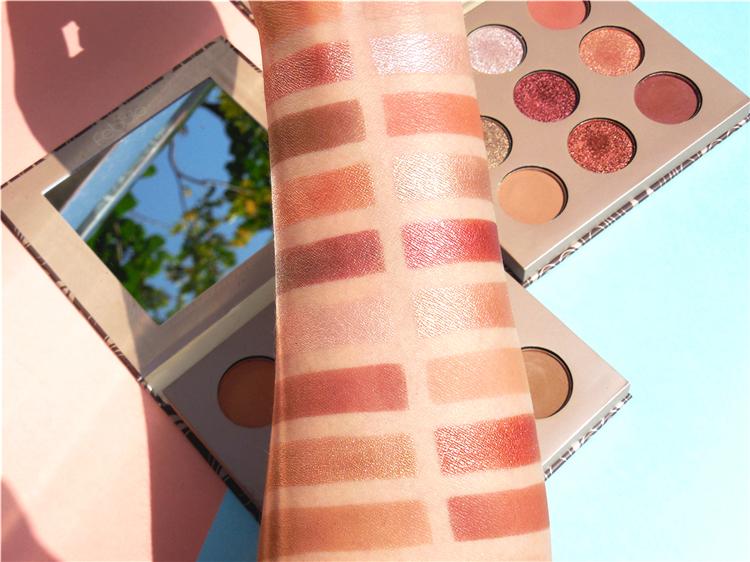 ~ Xuất khẩu Dubai FEBBLE 9 màu rỉ sét lá phong đỏ hồng bay xanh ngọc bóng mắt bảng mắt beauty glazed color board