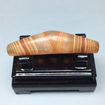 Natural silk wrapped horn old agate Size 50 6x12 2x11 1mm Material Agate Chalcedony