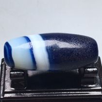 Natural silk wrapped old agate size 39 0x16 5mm material agate chalcedony antique old object