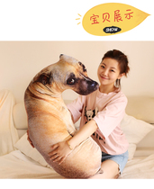 Creative simulation dog pillow 3d plush toy Animal doll Large ragdoll Cute girl sleeping doll