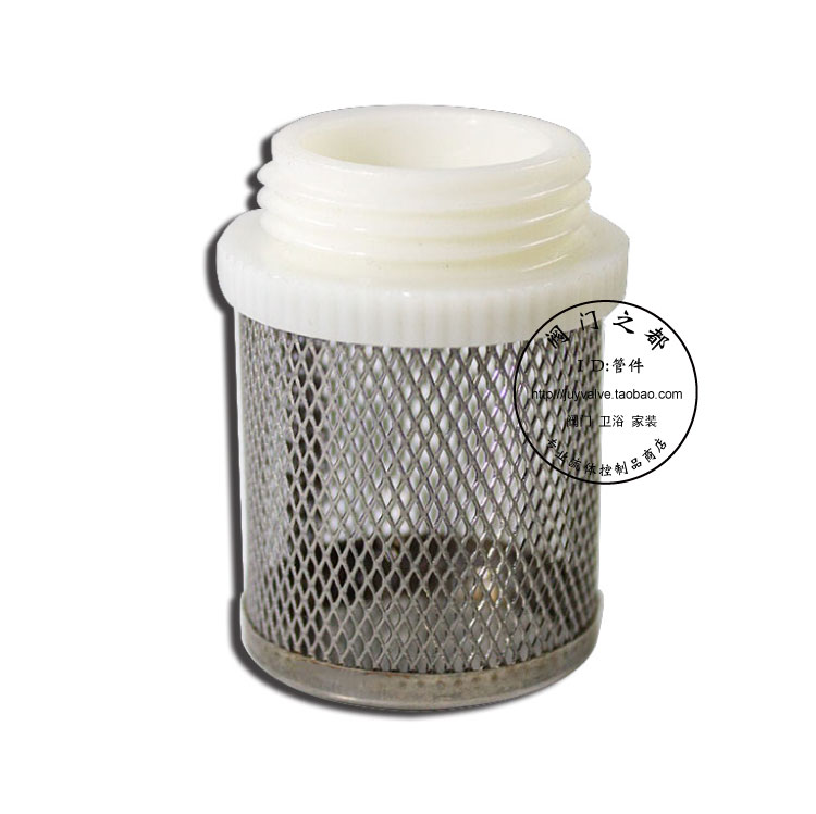 Stainless steel filter bottom valve filter mesh check valve strainer round cylindrical tap water liquid filter