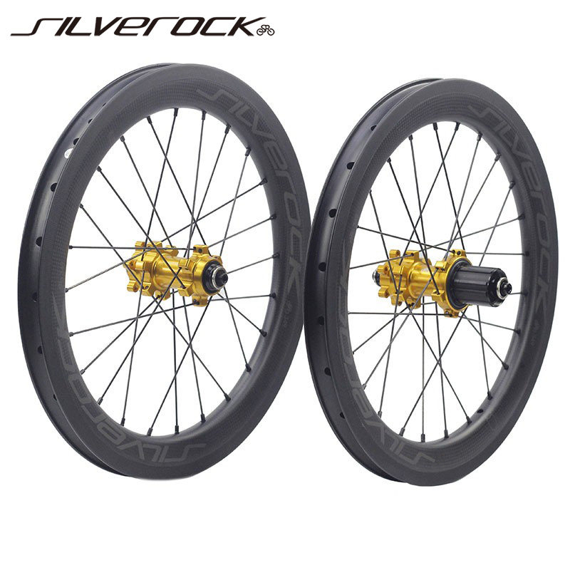 SILVEROCK SR38 carbon fiber wheel group 16 inches 305 349 disc brake K3 PLUS folding car 8-11 speed