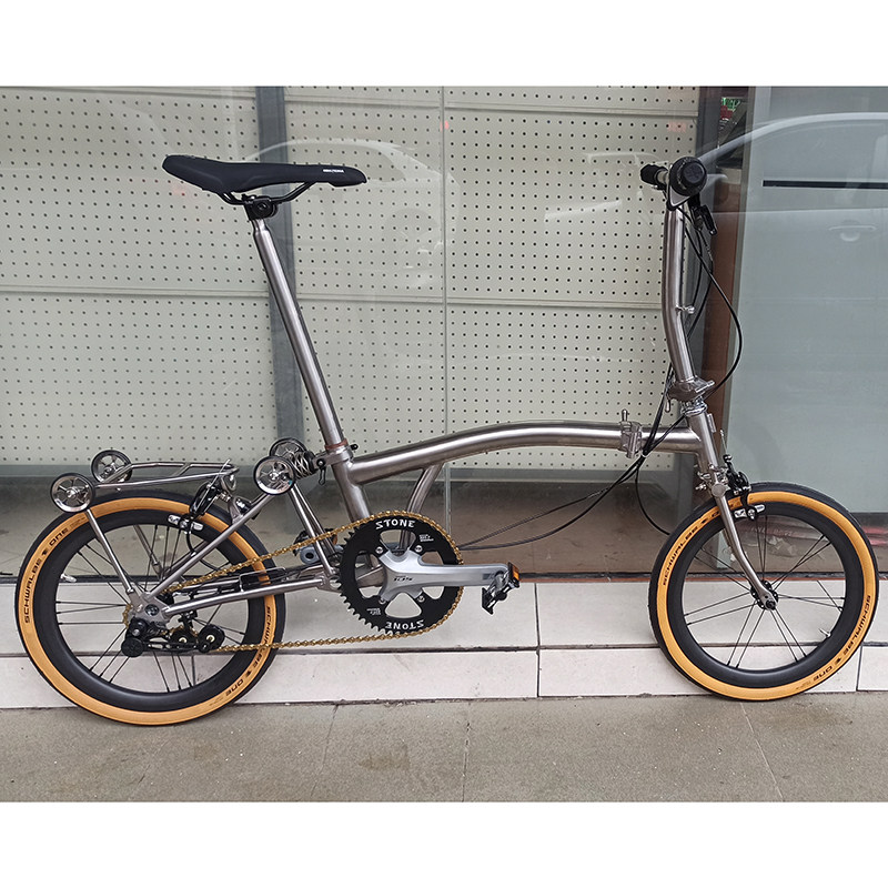 Titanium alloy domestic for Xiaobu Yingbu 5-speed 349 BMX folding car leisure 8 0kg