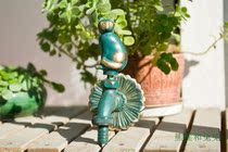 All copper animal faucet garden faucet antique faucet antique faucet Green fat cat