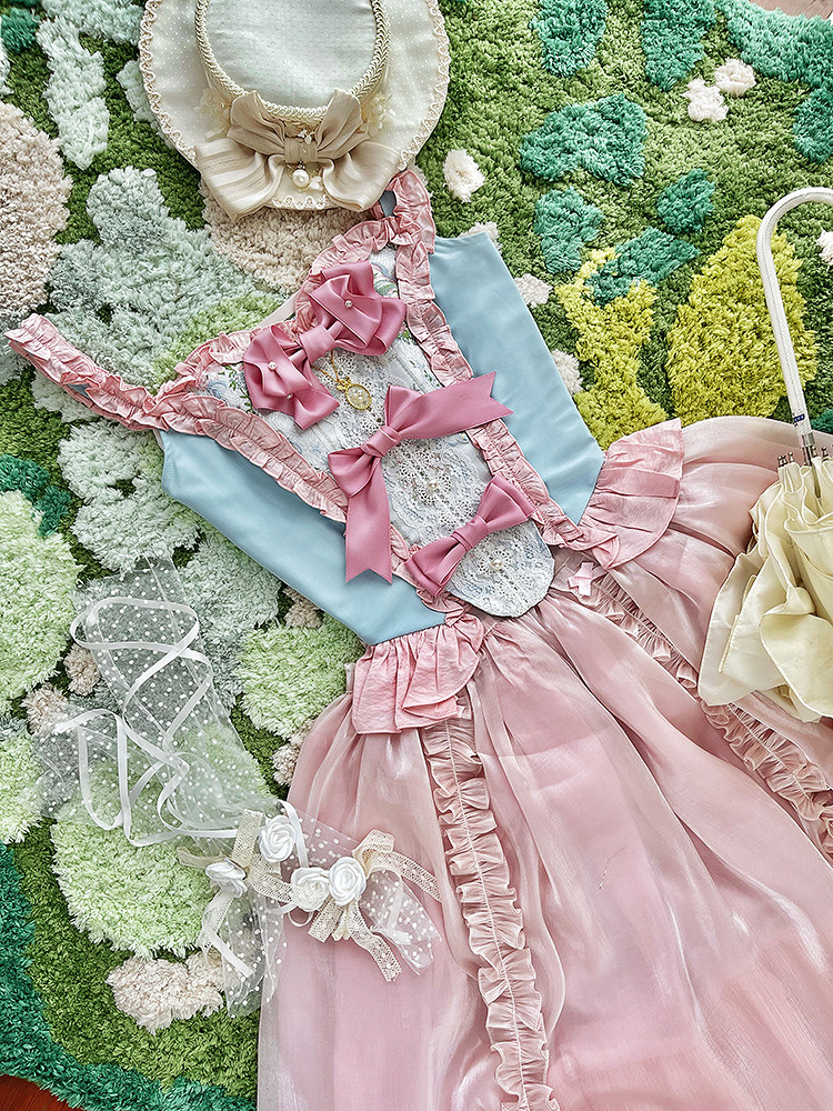 【白月Lolita洋装】春日抒情曲cla系lolita半裙现货花瓣粉色半裙 解析-lolita洛丽塔半身裙-淘宝百科网