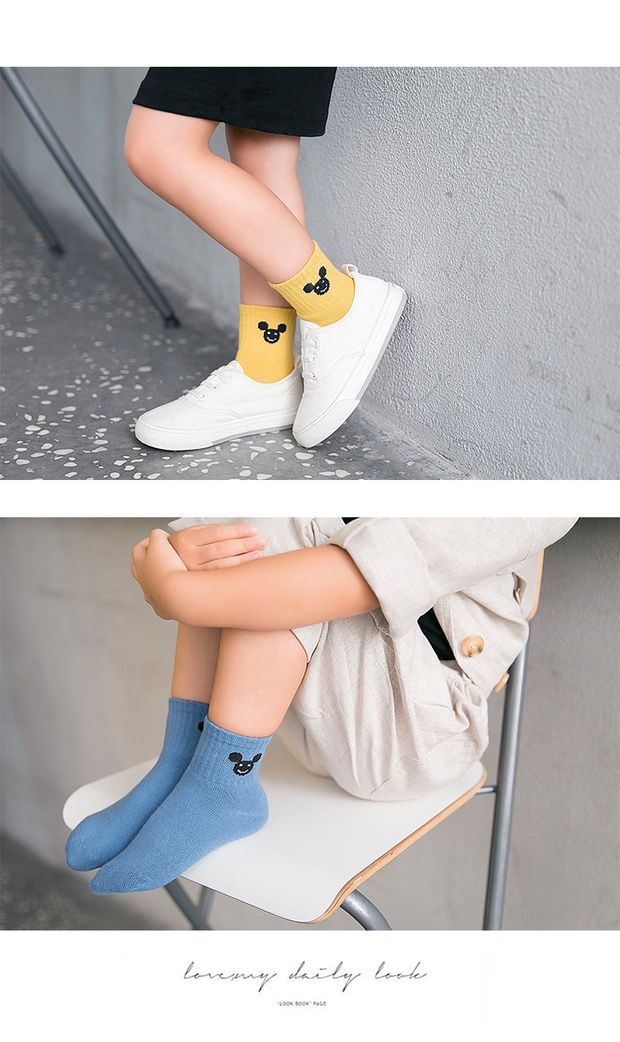 Trẻ em cotton 0-1 vớ bé gái trong vớ bé trai 3-5 mùa xuân và mùa thu và mùa đông Học sinh 7-9 tuổi vớ vớ thể thao tất bé trai 6 tuổi
