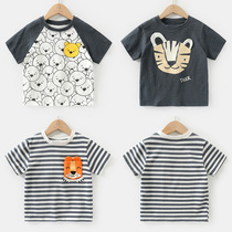 Boys short sleeve T-shirt summer childrens clothing Children Baby children half sleeve 1 year old 3 coat Tide brand summer thin model