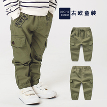 (Off-code clearance)Boys  tooling casual trousers Spring spring childrens clothing Childrens childrens clothing U9727