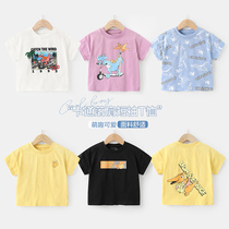 Boy short sleeve T-shirt summer dress summer right Europe childrens clothing Children Baby child half sleeve 1 year old 3 coat tide U12735