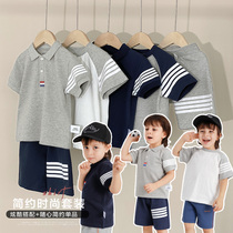 Boy short sleeve sports suit T-shirt summer childrens clothing childrens baby 1 year old 3 children half sleeve tide U12779