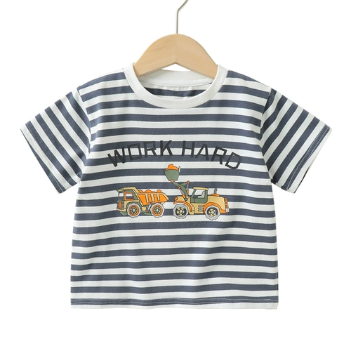 Хлопковая футболка с коротким рукавом для мальчиков, летняя детская летняя одежда, детская одежда