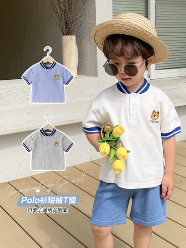 Футболка polo для мальчиков, футболка с коротким рукавом, детская летняя летняя одежда, детская одежда