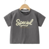 Хлопковая футболка с коротким рукавом для мальчиков, детская тонкая летняя летняя одежда, детская одежда, 1 лет