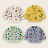 Демисезонный осенний детский кардиган для мальчиков, детское демисезонное термобелье, детская одежда, 1 лет