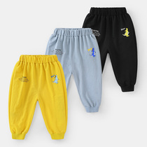 Boy printed anti-mosquito long pants summer new childrens clothing childrens air conditioning pants baby thin tide U12744